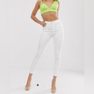 ASOS white high-waisted jeans